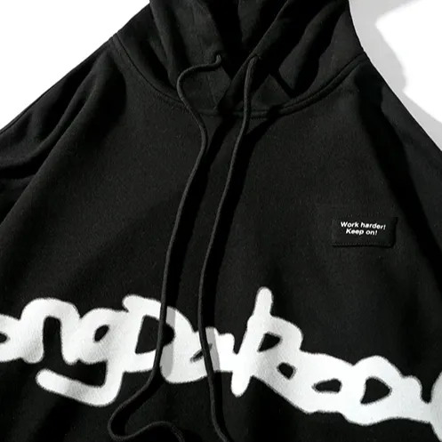 "KEEP-ON" Sweatshirt Blanc Hoodie à capuche - URB1™