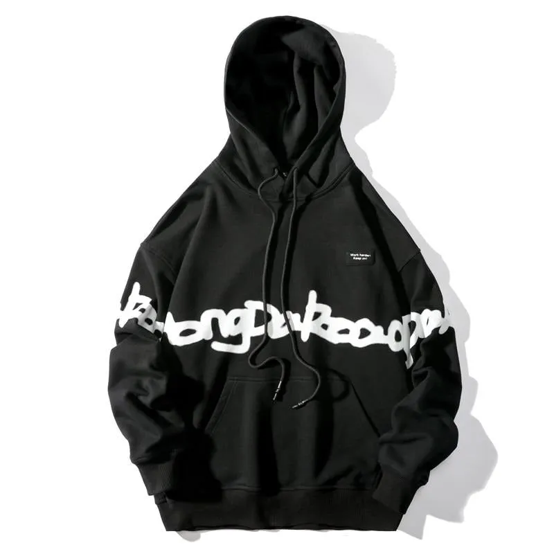 "KEEP-ON" Sweatshirt Blanc Hoodie à capuche - URB1™