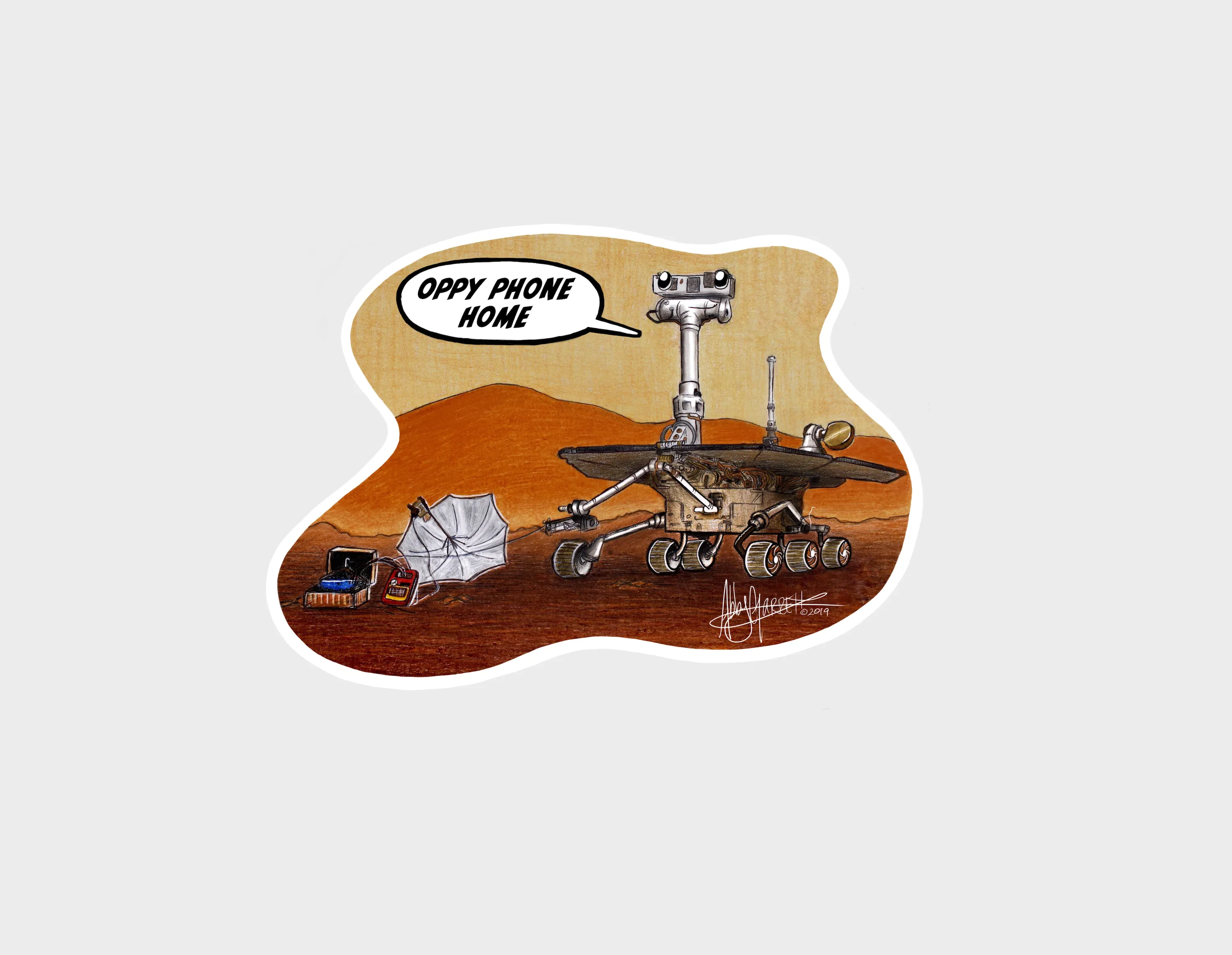 "Oppy Phone Home" T-Shirt (Adult)
