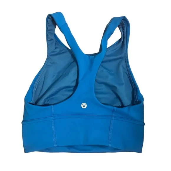 Rare Lululemon Wunder Train Longline Bra *Medium Support, C/D Cup Size 4 Blue
