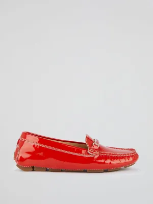 Red Patent Leather Loafers