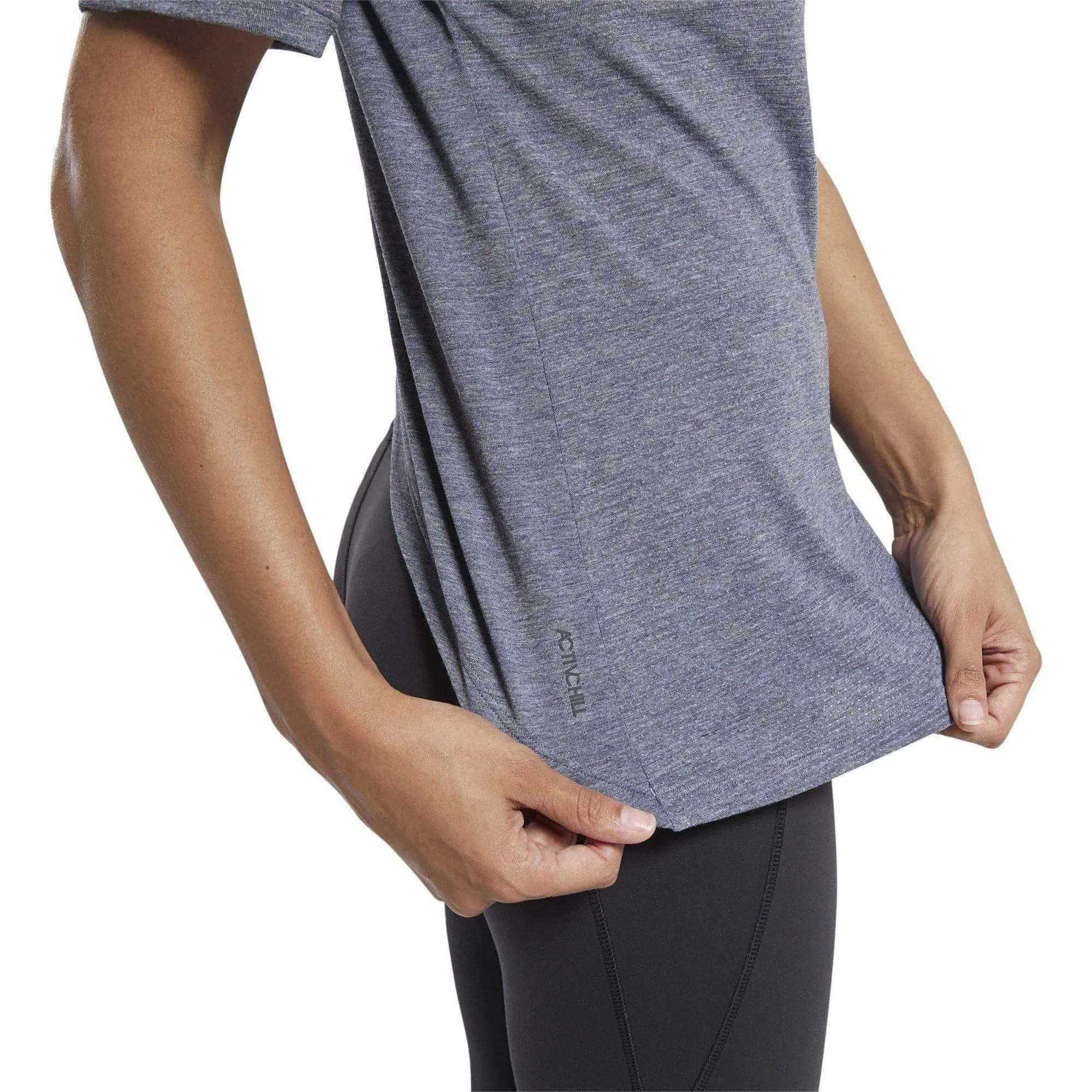 Reebok ActivChill   Cotton Short Sleeve Womens Training Top - Navy