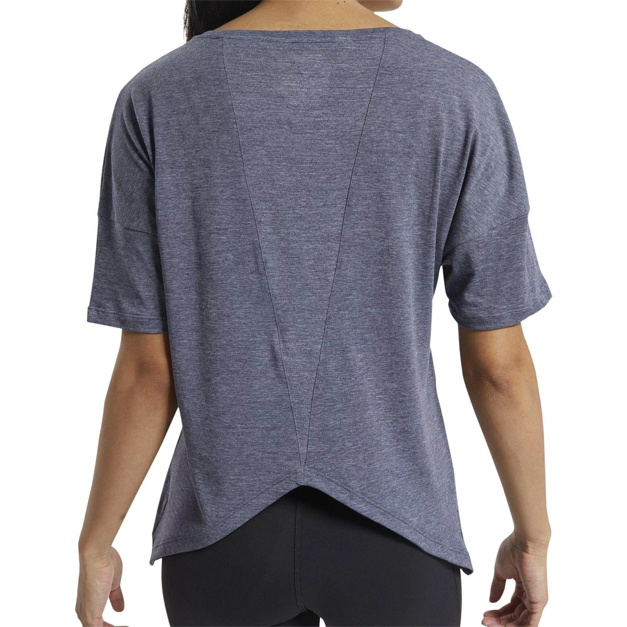 Reebok ActivChill   Cotton Short Sleeve Womens Training Top - Navy