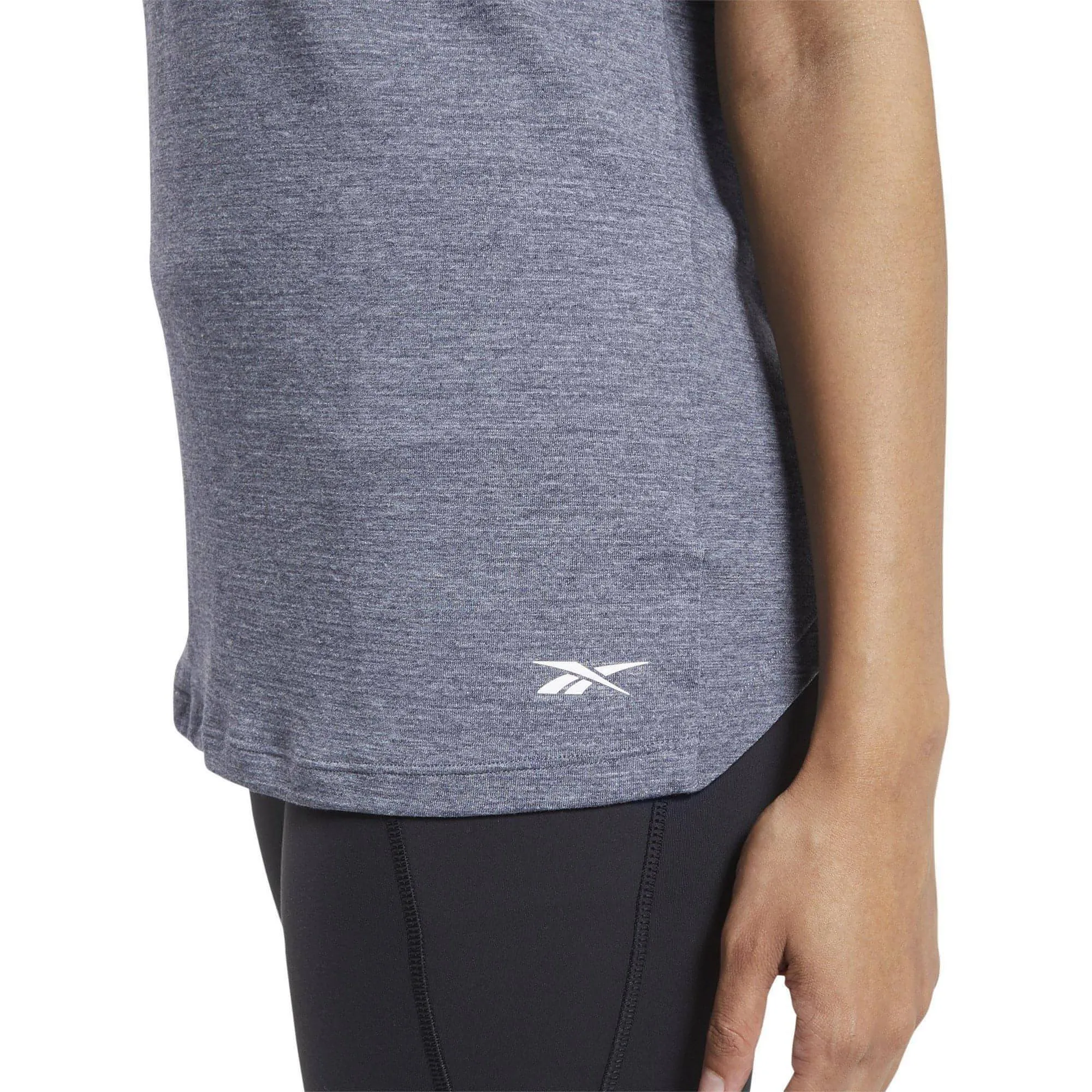 Reebok ActivChill   Cotton Short Sleeve Womens Training Top - Navy