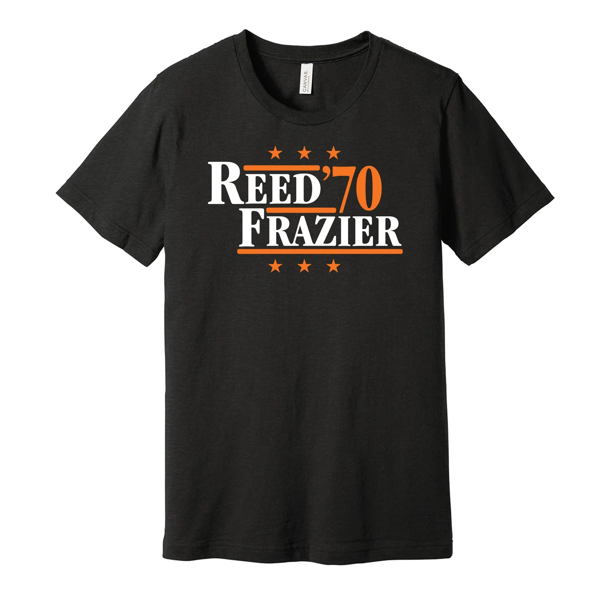 Reed & Frazier '70 - New York Basketball Legends Political Campaign Parody T-Shirt - Hyper Than Hype Shirts