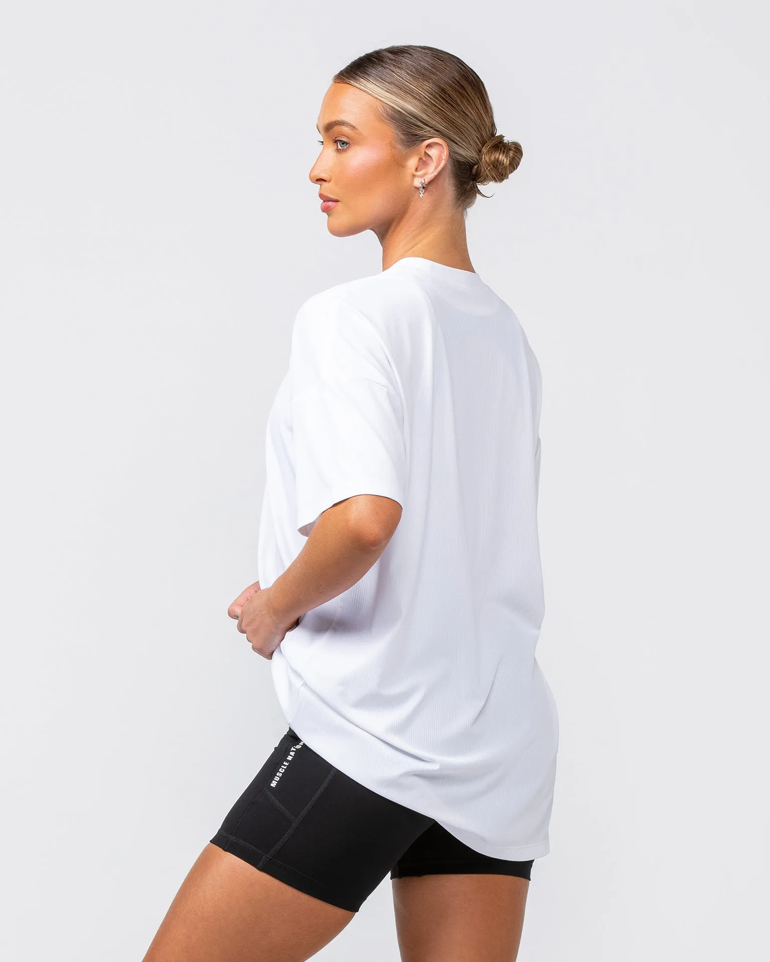 Relaxed Rib Training Tee - White