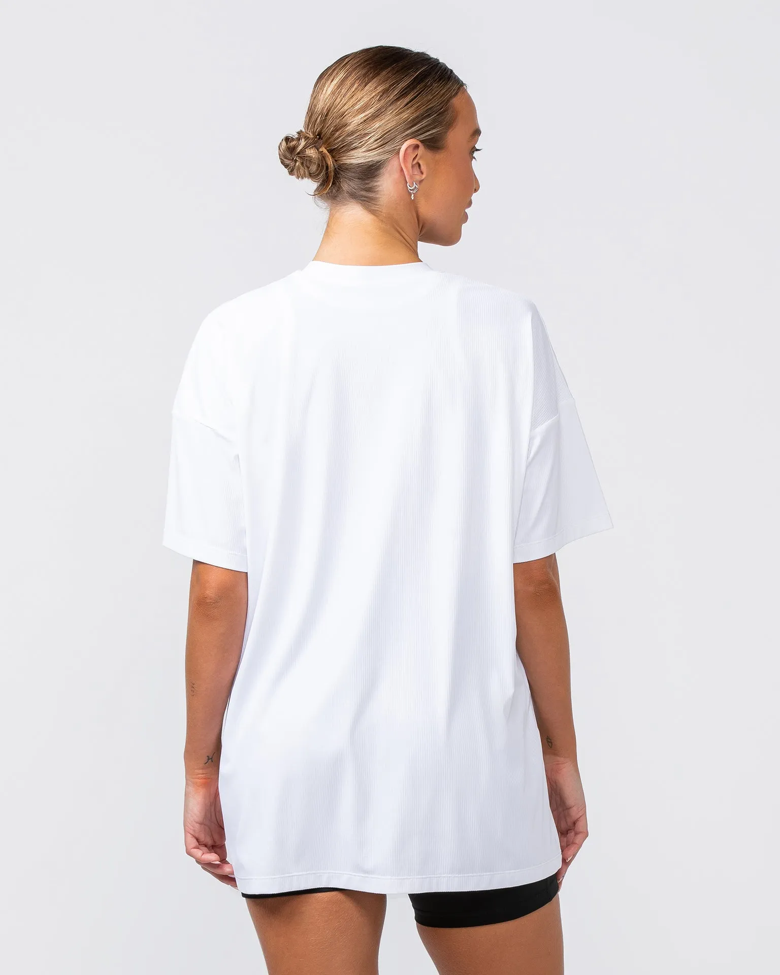 Relaxed Rib Training Tee - White