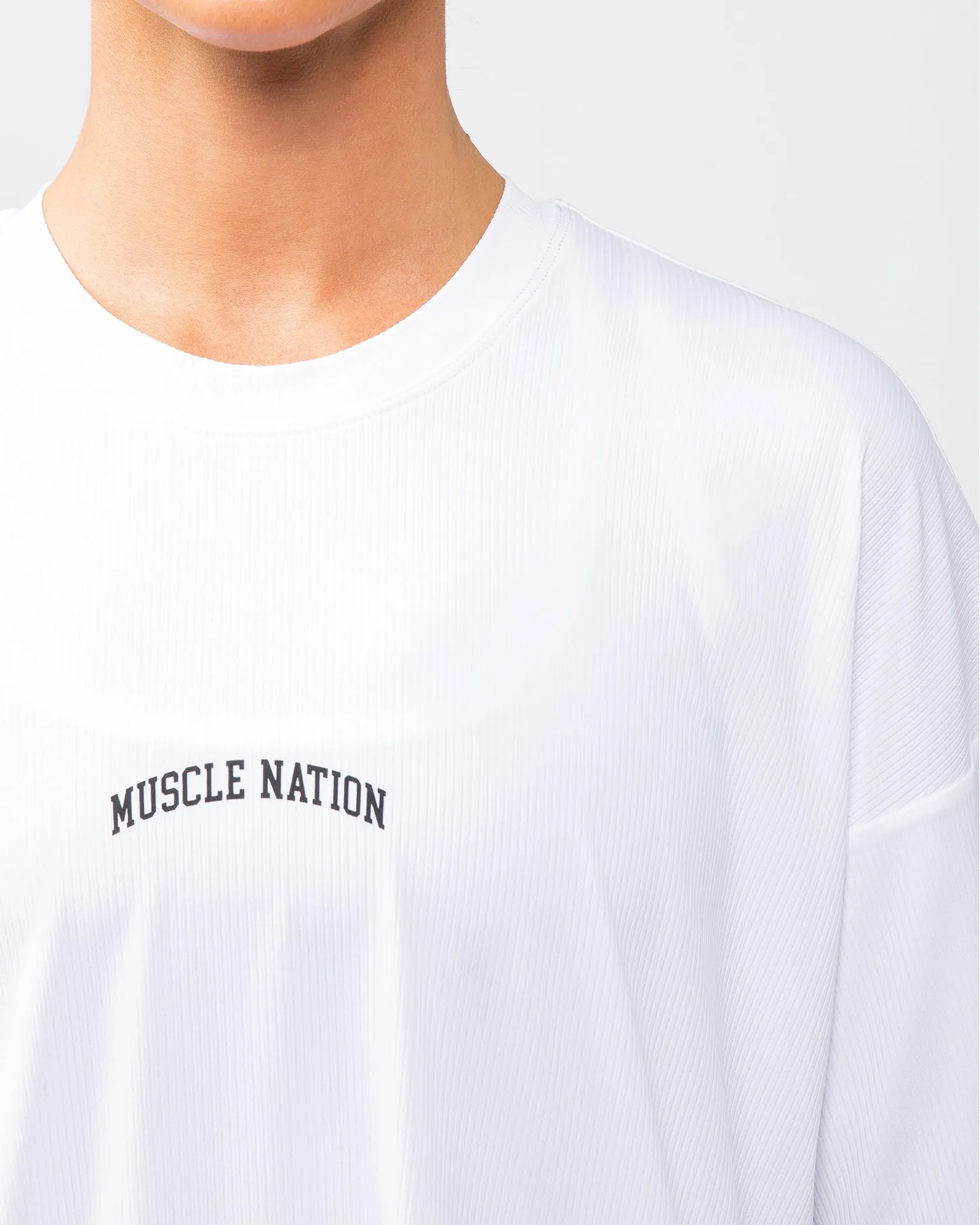 Relaxed Rib Training Tee - White