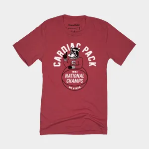 Retro 1983 NC State Cardiac Pack National Champs Tee
