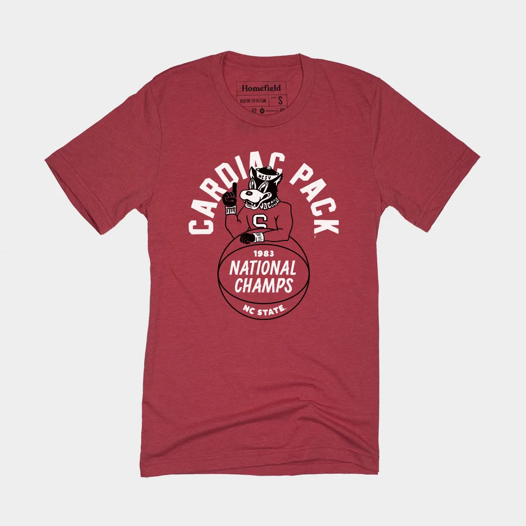 Retro 1983 NC State Cardiac Pack National Champs Tee