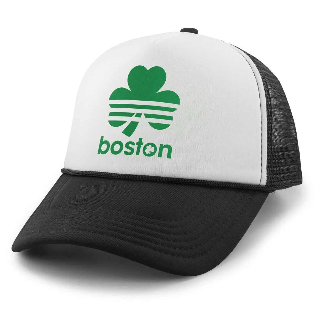 Retro Boston Shamrock Foam Trucker Hat