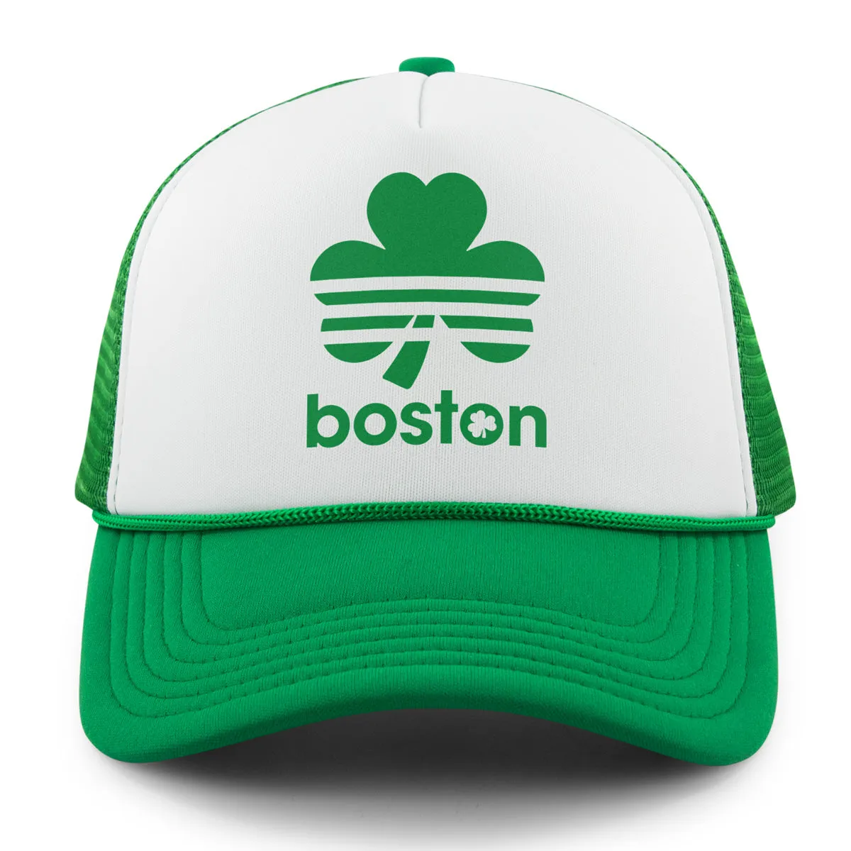 Retro Boston Shamrock Foam Trucker Hat