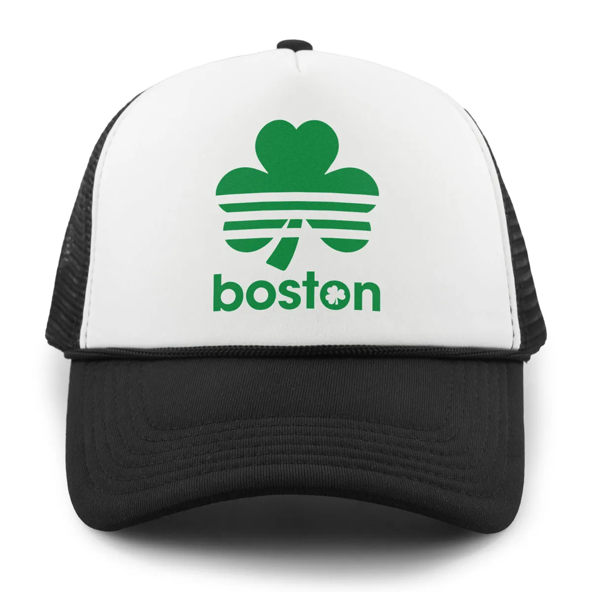 Retro Boston Shamrock Foam Trucker Hat