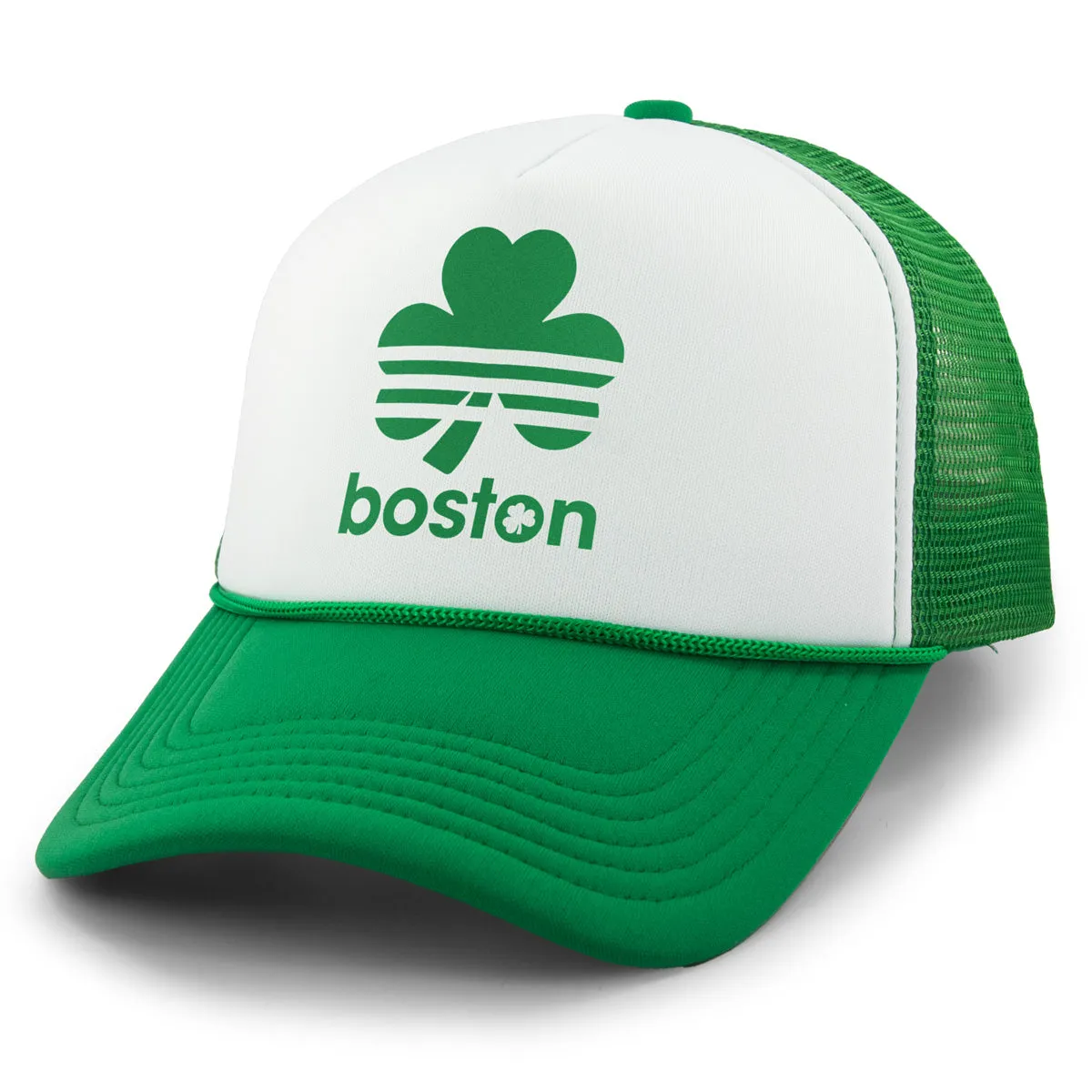 Retro Boston Shamrock Foam Trucker Hat