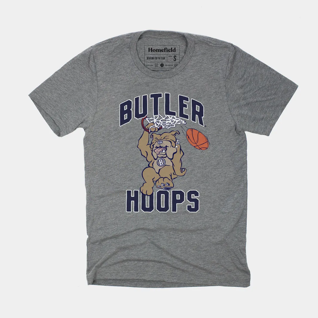 Retro Dunking Bulldog Butler Basketball Tee