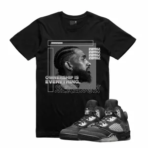 Retro Kings AJ5 ANTHRACITE OWNERSHIP TEE BLACK