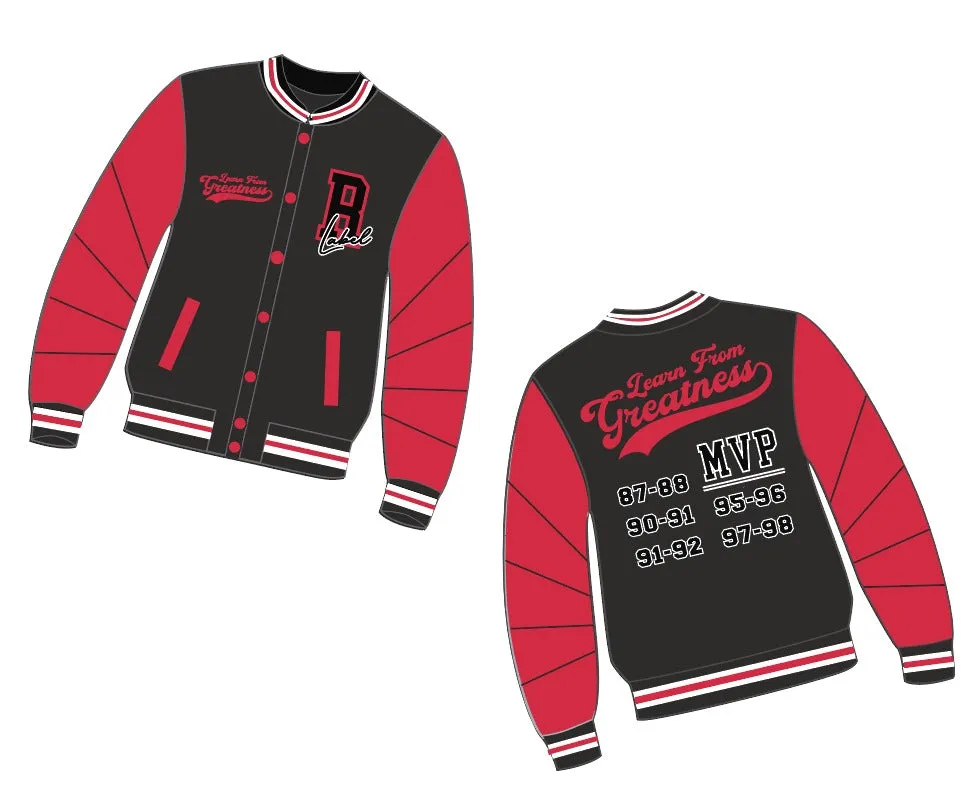 RETRO LABEL Learn from Greatness SATIN JACKET (RETRO 12s flu game)