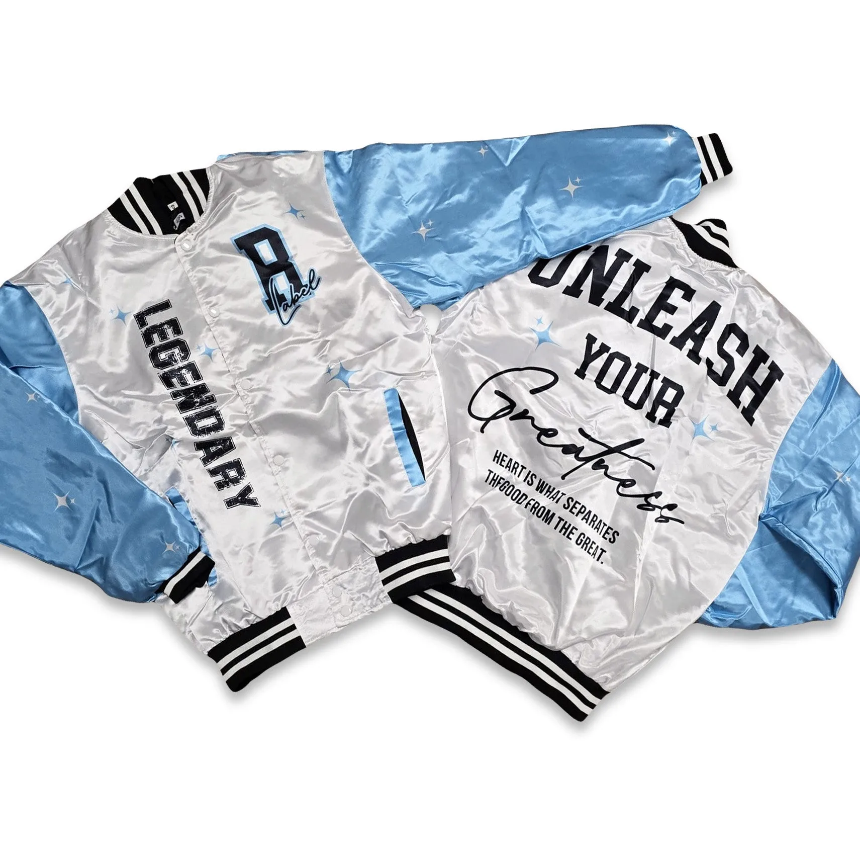 RETRO LABEL LEGENDARY SATIN JACKET (RETRO 11 Legend Blue)