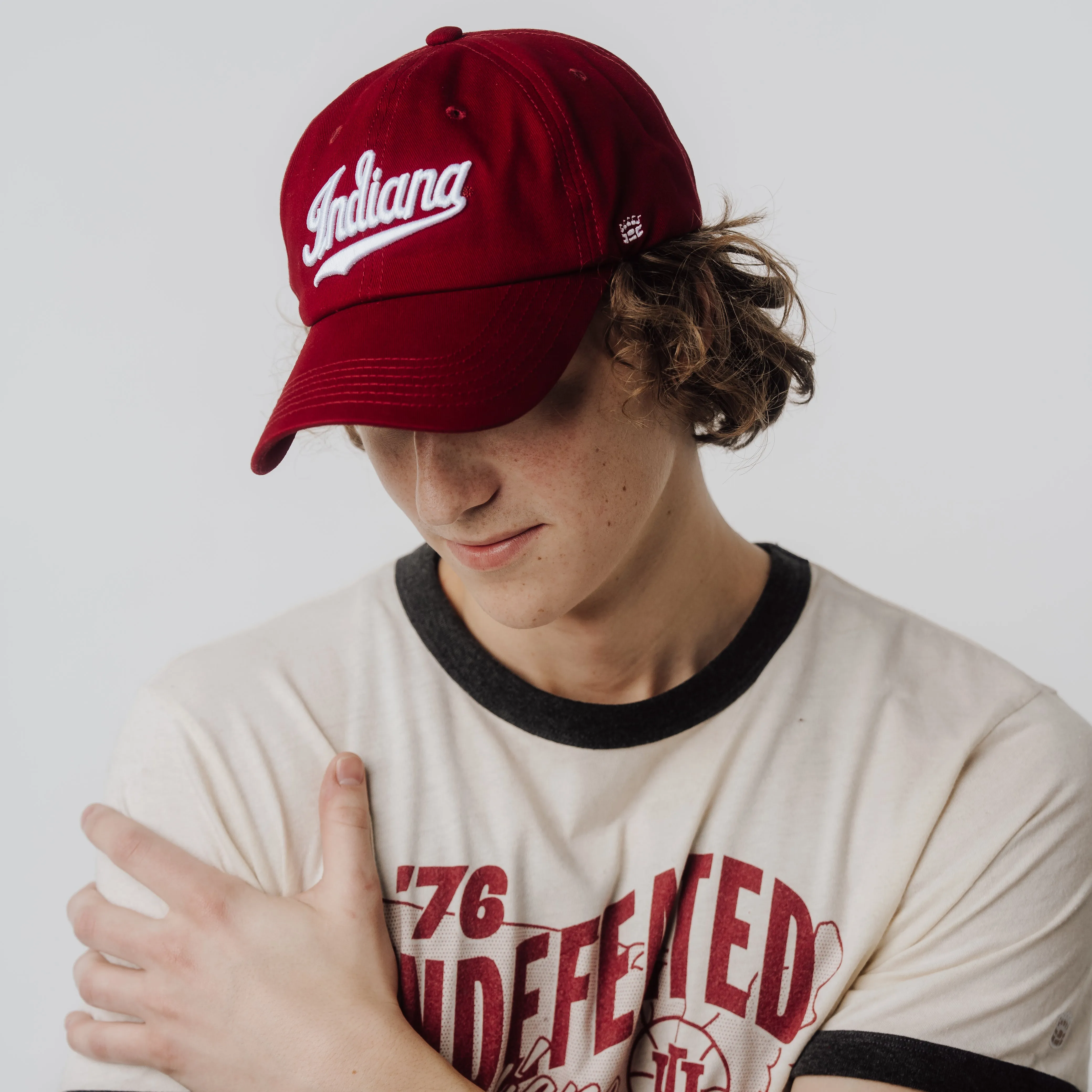 Retro Script "Indiana" Warmup Dad Hat