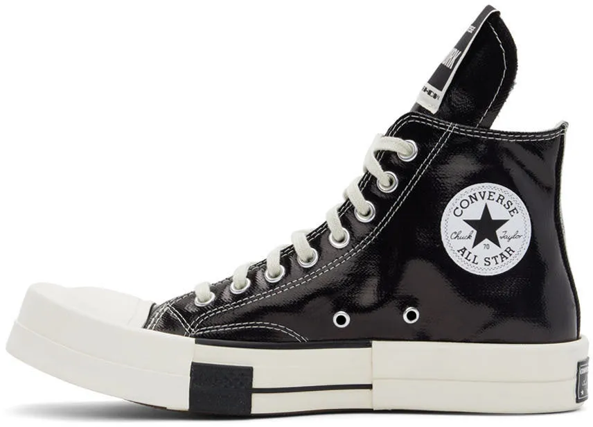 RICK OWENS DRKSHDW Black Converse Edition Turbodrk Chuck 70 Hi Sneakers