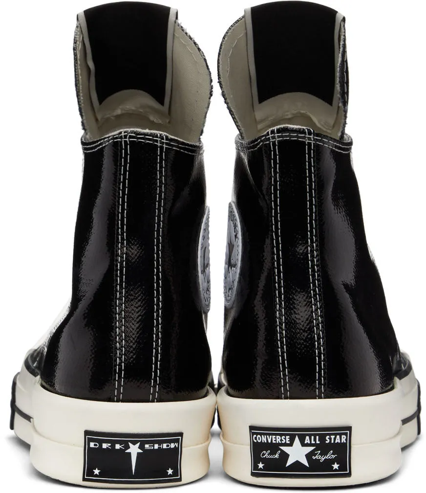 RICK OWENS DRKSHDW Black Converse Edition Turbodrk Chuck 70 Hi Sneakers