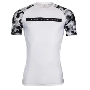 Rival White & Camo Short Sleeve Rash Guard - White