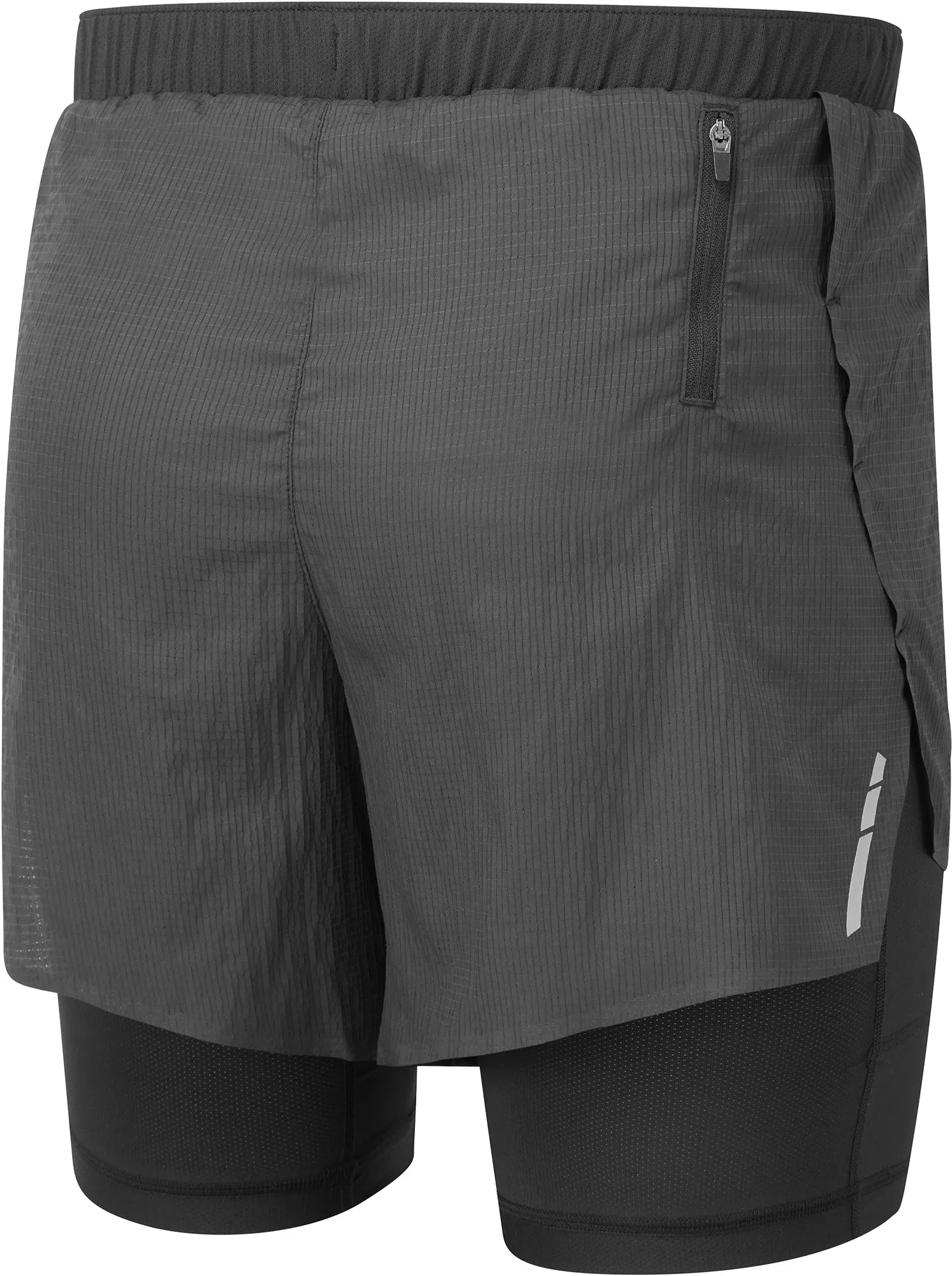 Ronhill Tech Race Twin 2 In 1 Mens Running Shorts - Black