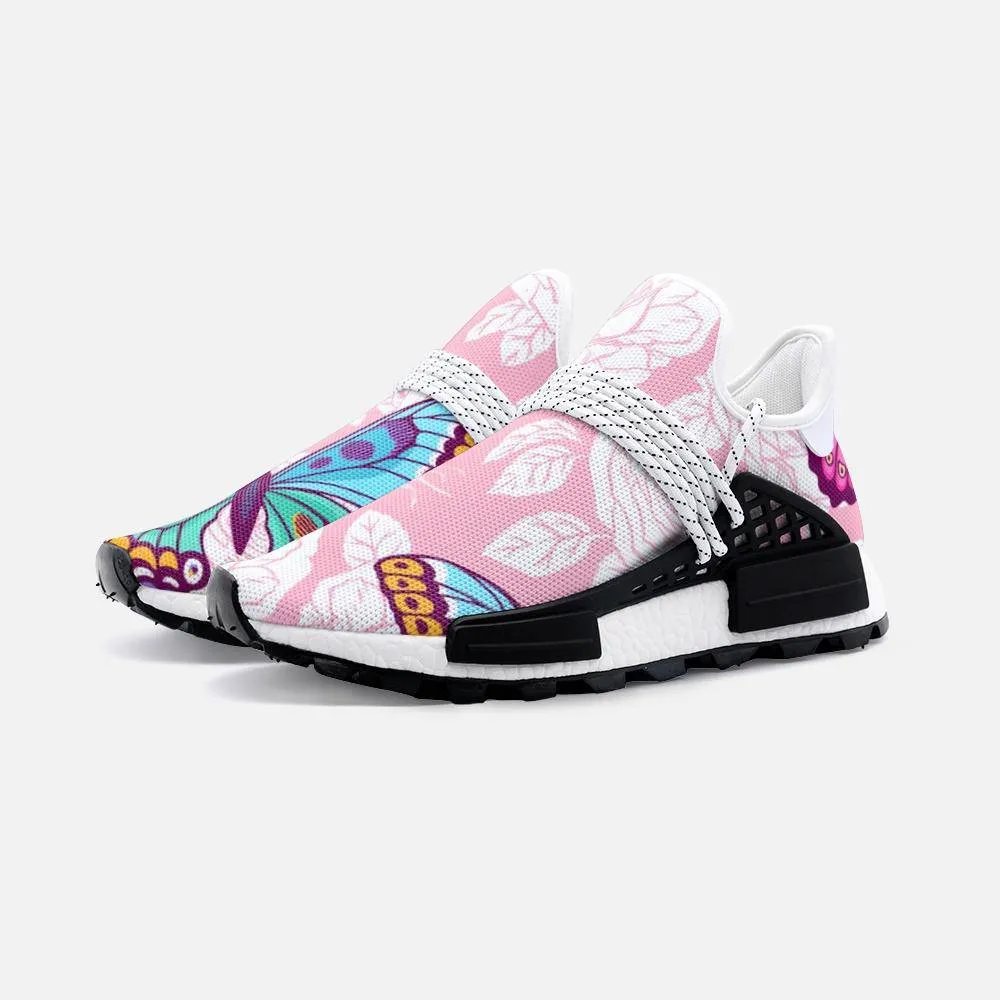 roses and colorful butterflies. Unisex Lightweight Custom shoes