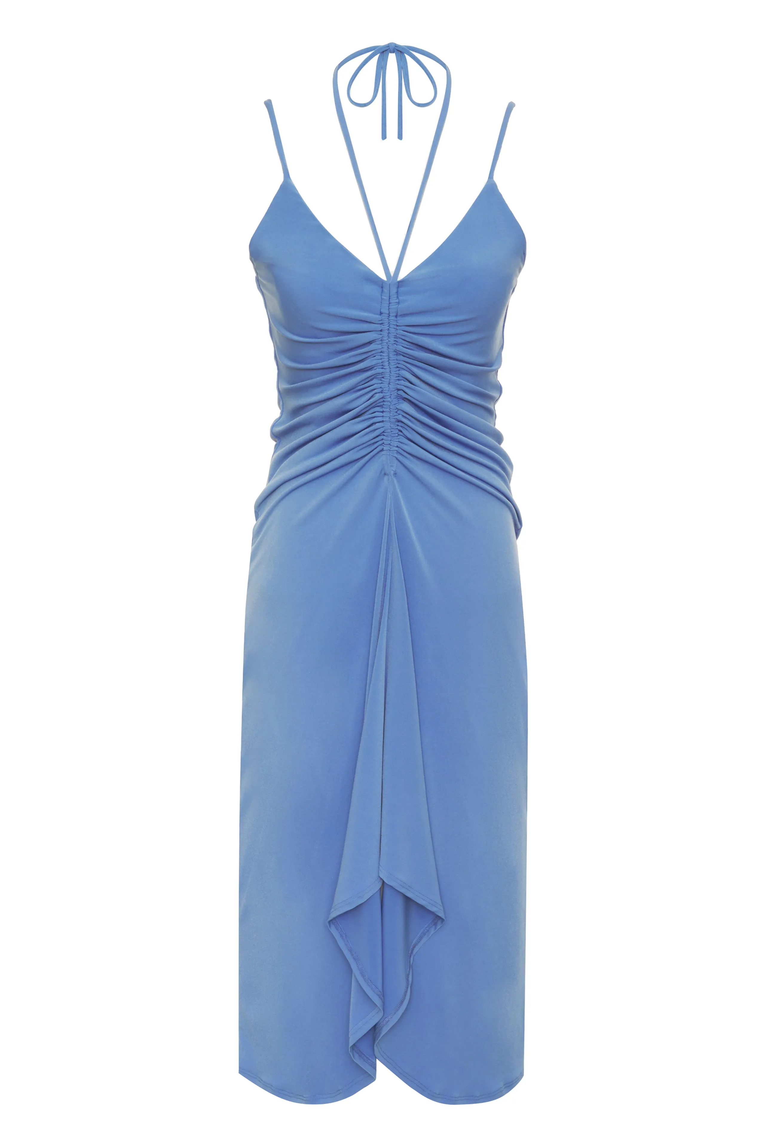 Ruched High Low Tank Dress