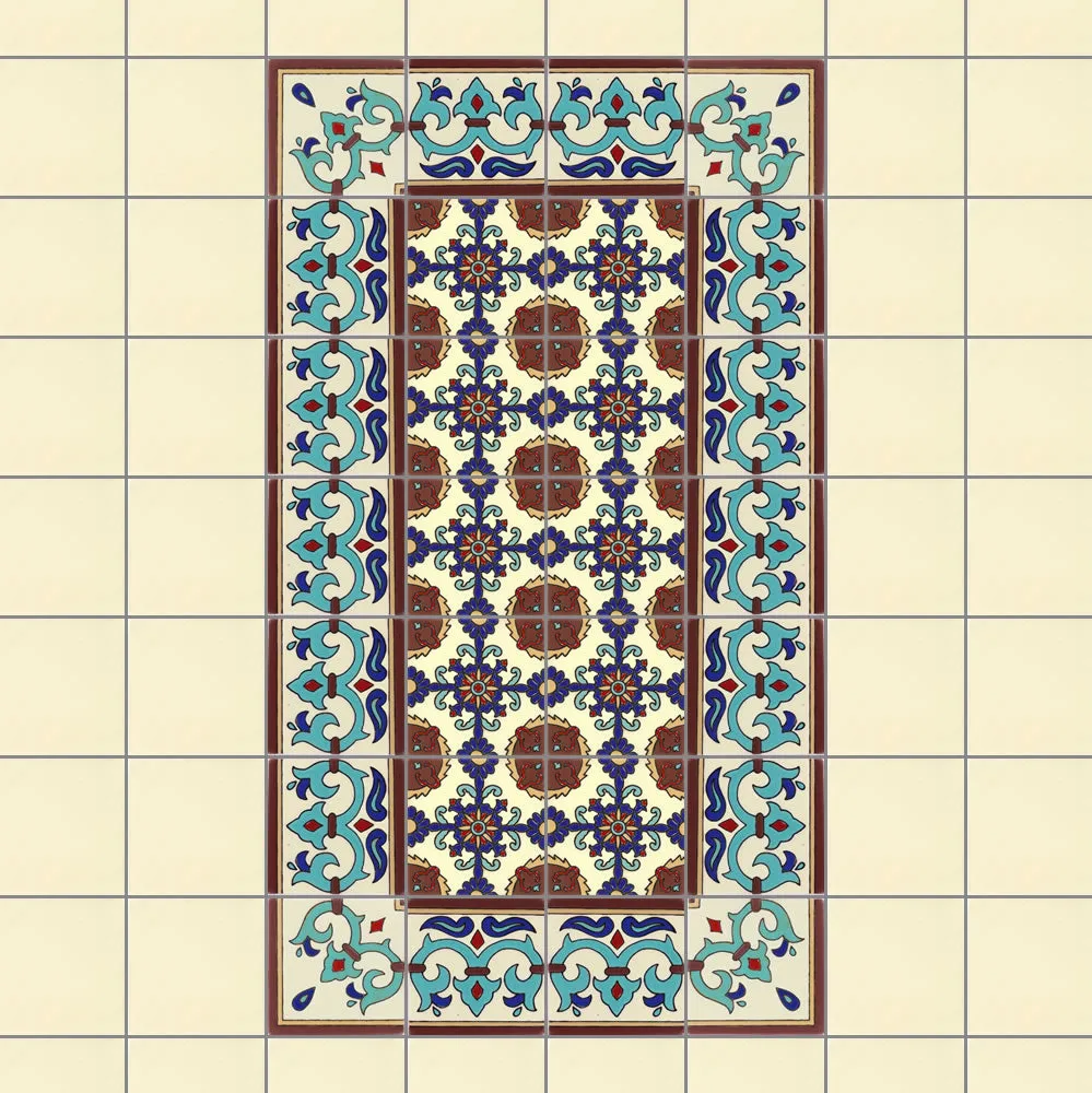 Santa Barbara Ceramic Decorative Tile: Rosario
