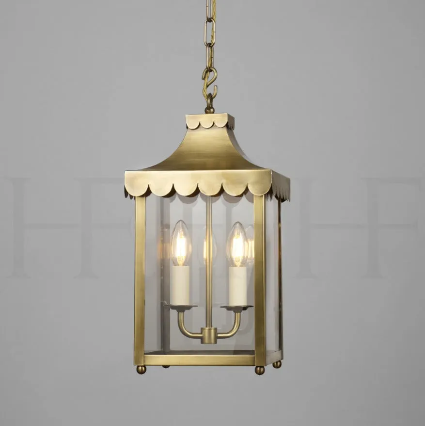 Scallop Edge Hanging Lantern