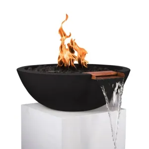 Sedona Round Fire & Water Bowl 33" w/ Coppwer Spillway