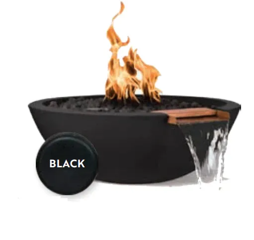 Sedona Round Fire & Water Bowl 33" w/ Coppwer Spillway