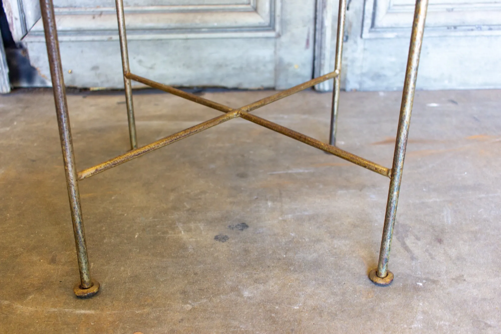 Set of Eight Handcrafted Belgian Iron Chairs