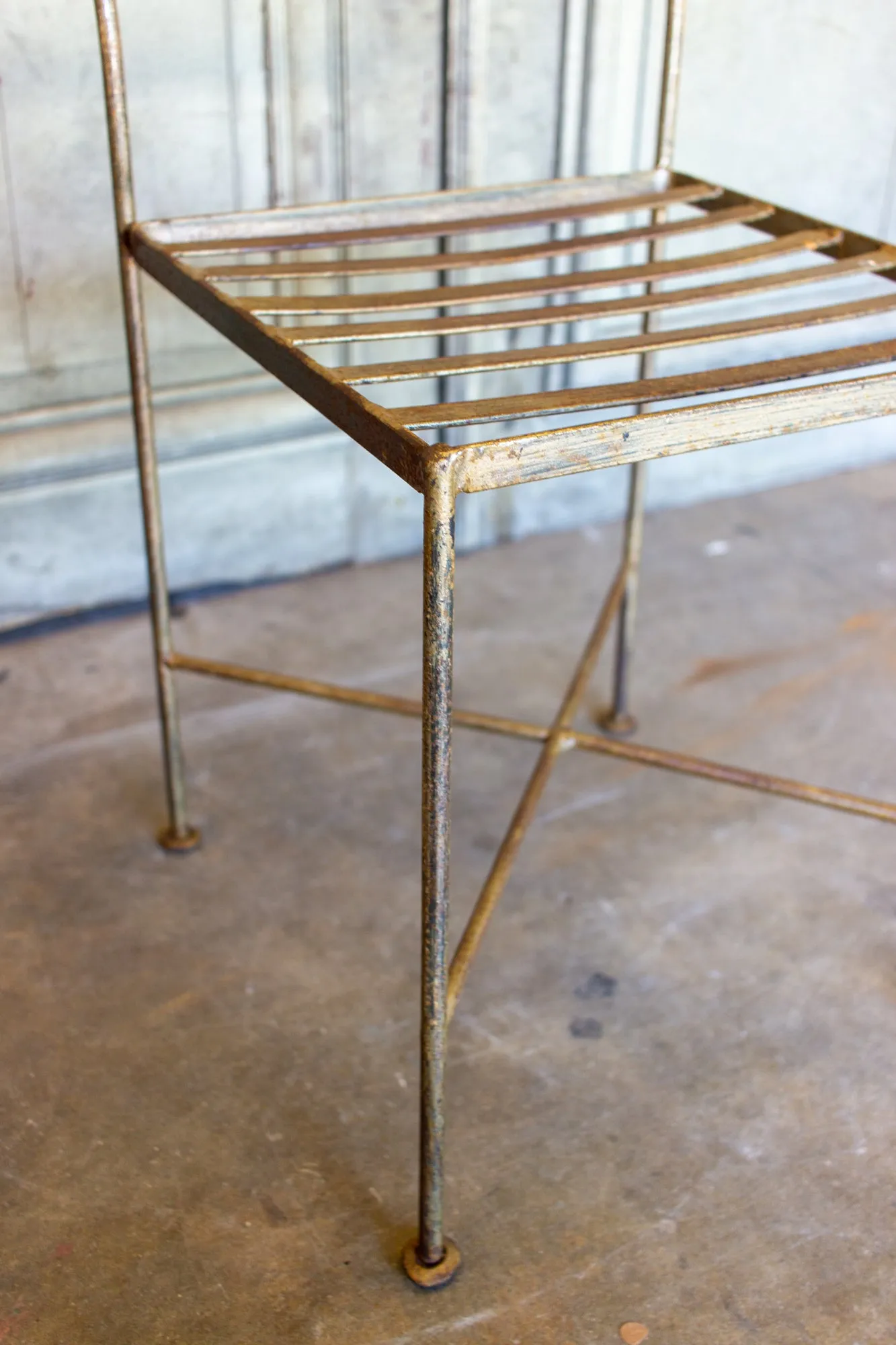 Set of Eight Handcrafted Belgian Iron Chairs