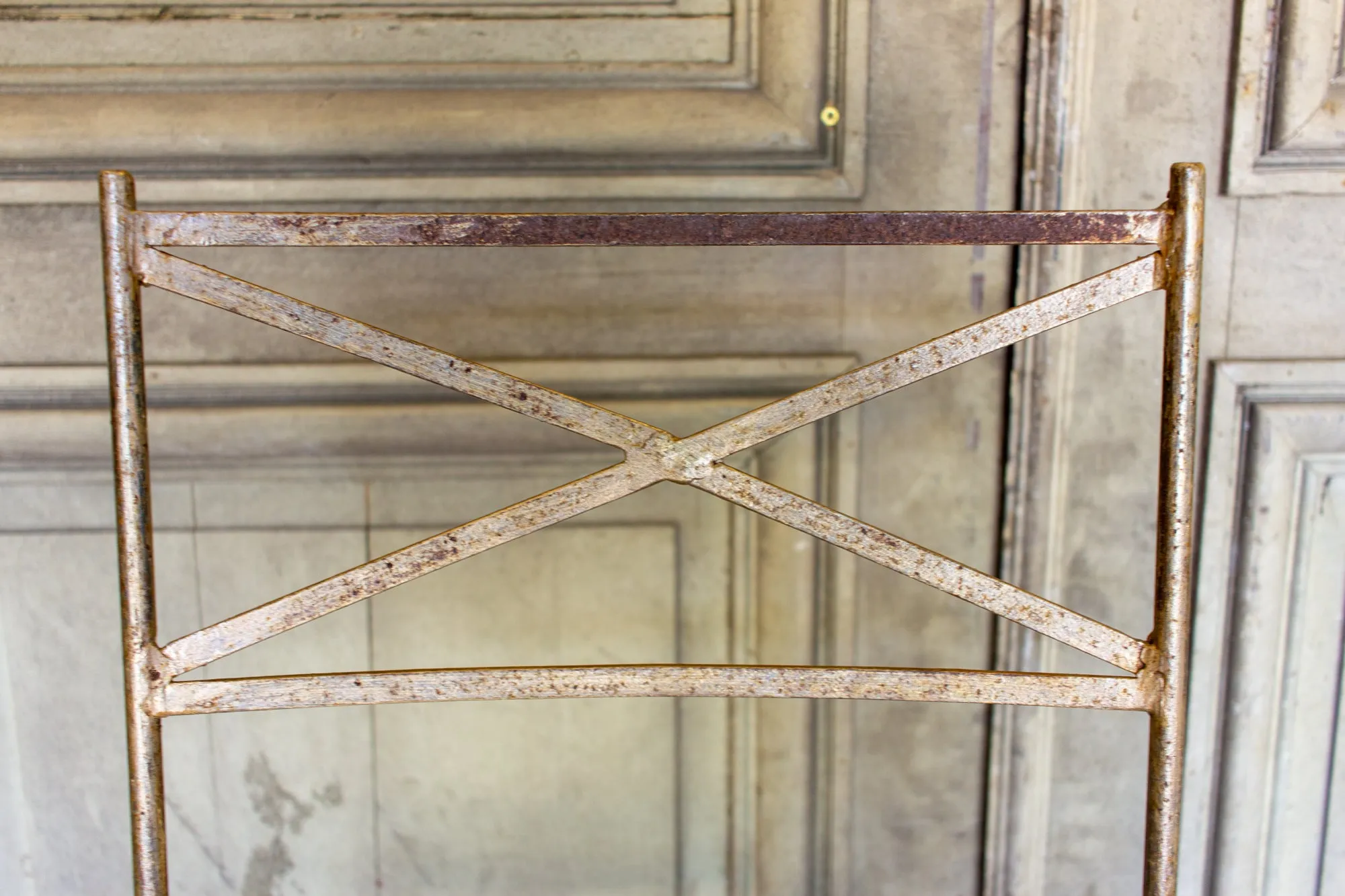 Set of Eight Handcrafted Belgian Iron Chairs