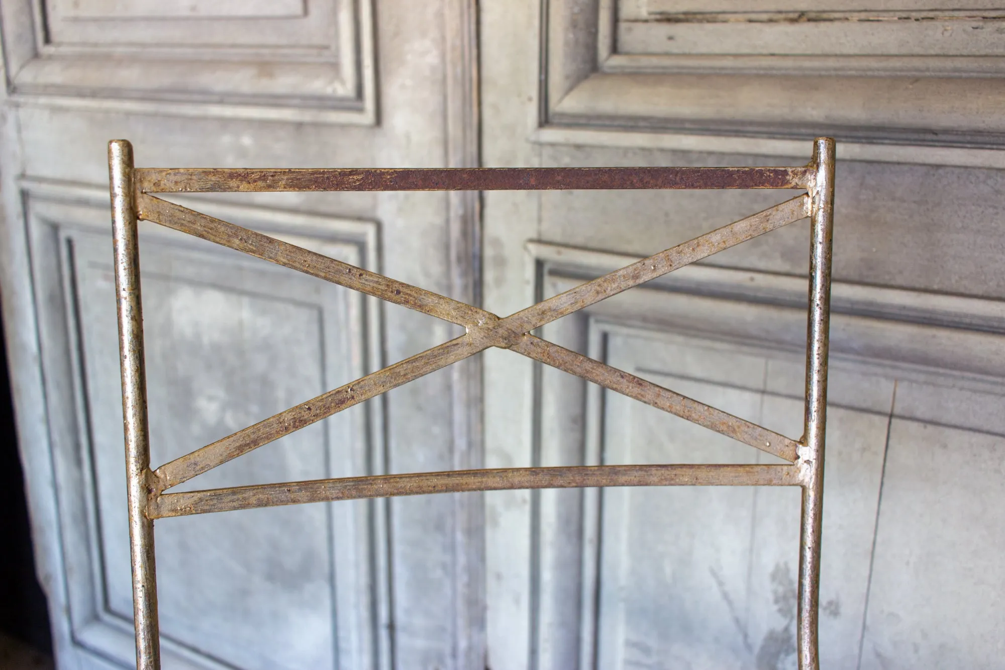Set of Eight Handcrafted Belgian Iron Chairs