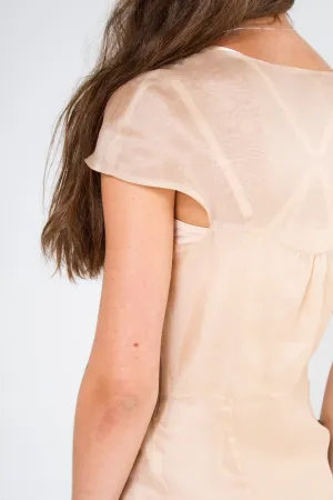 Silk Organza Mini Shift Dress