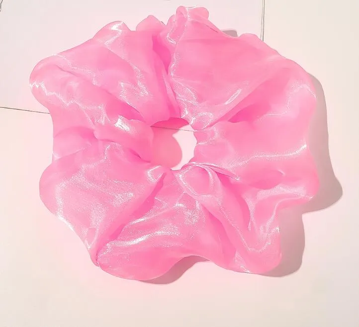 Silk Oversized Hair Scrunchies with Vibrant Colors and Fashionable Style