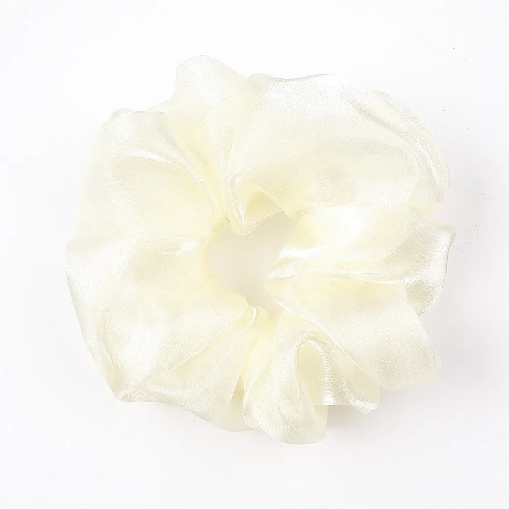 Silk Oversized Hair Scrunchies with Vibrant Colors and Fashionable Style