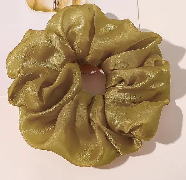 Silk Oversized Hair Scrunchies with Vibrant Colors and Fashionable Style