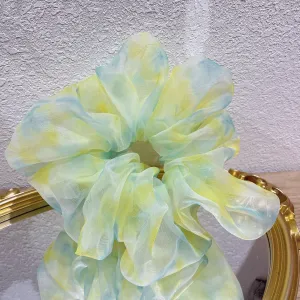 Silk Oversized Hair Scrunchies with Vibrant Colors and Fashionable Style