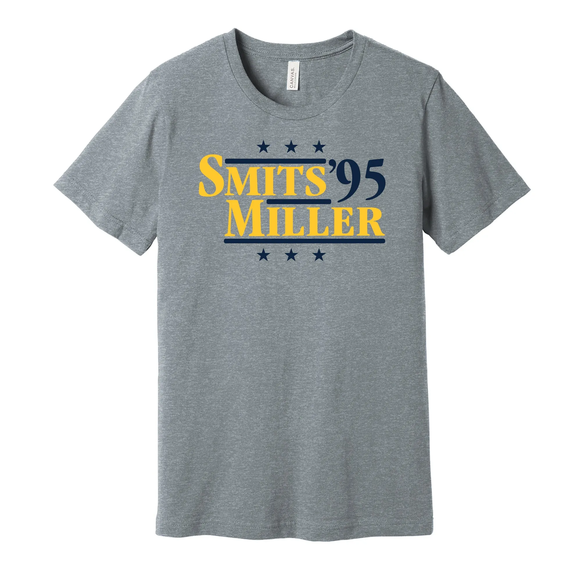 Smits & Miller '95 - Indiana Basketball Legends Political Campaign Parody T-Shirt - Hyper Than Hype Shirts