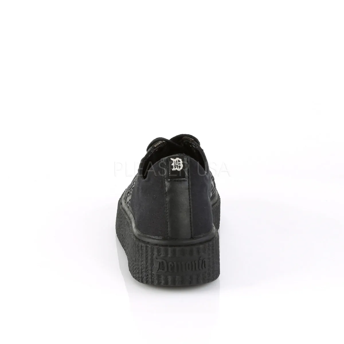 SNEEKER-107  Black Canvas-Black Pu