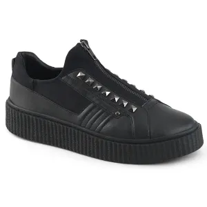 SNEEKER-125  Black Canvas-Black Pu