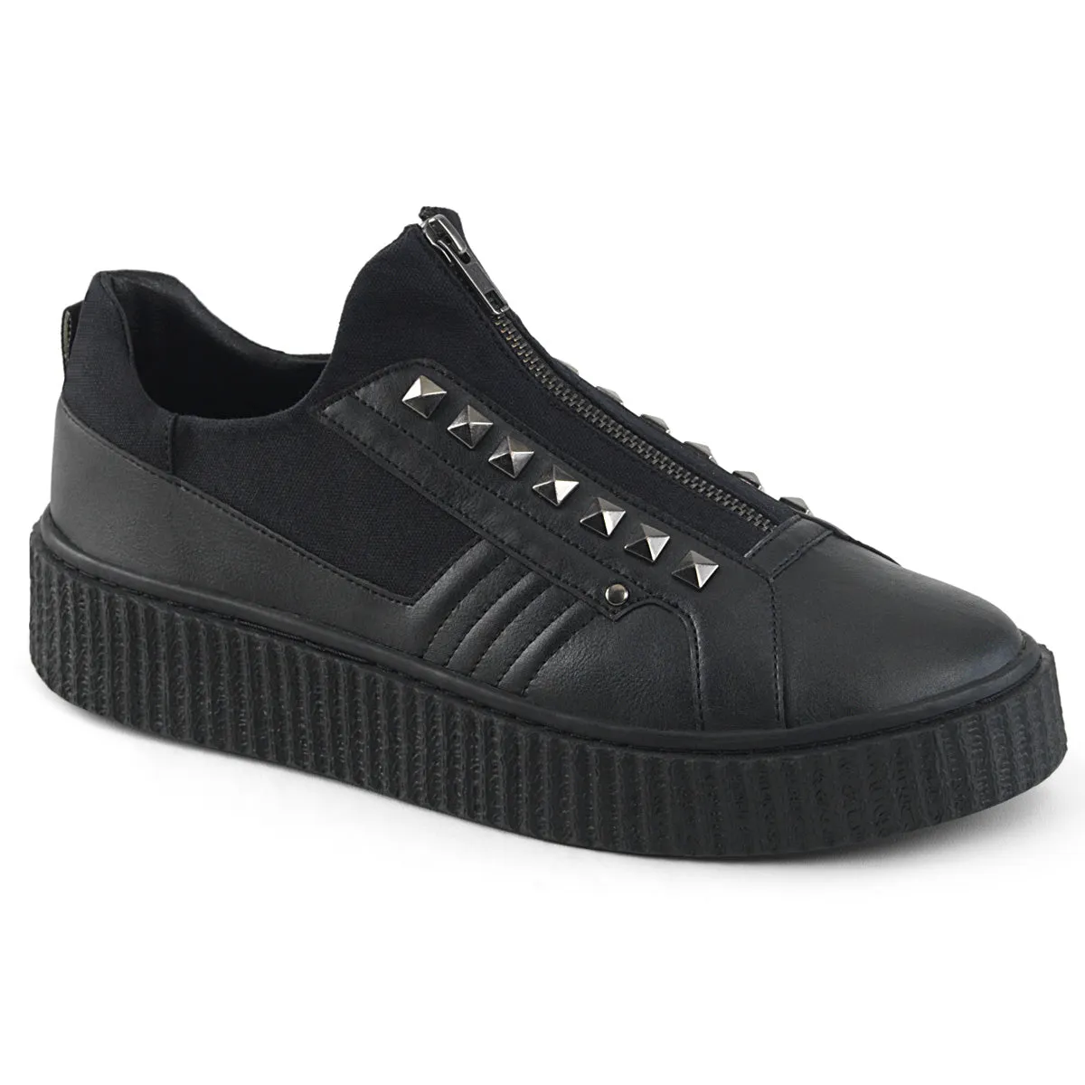 SNEEKER-125  Black Canvas-Black Pu