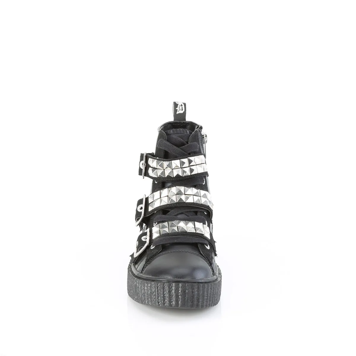 SNEEKER-225  Black Canvas-Vegan Leather