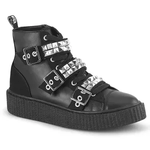 SNEEKER-225  Black Canvas-Vegan Leather