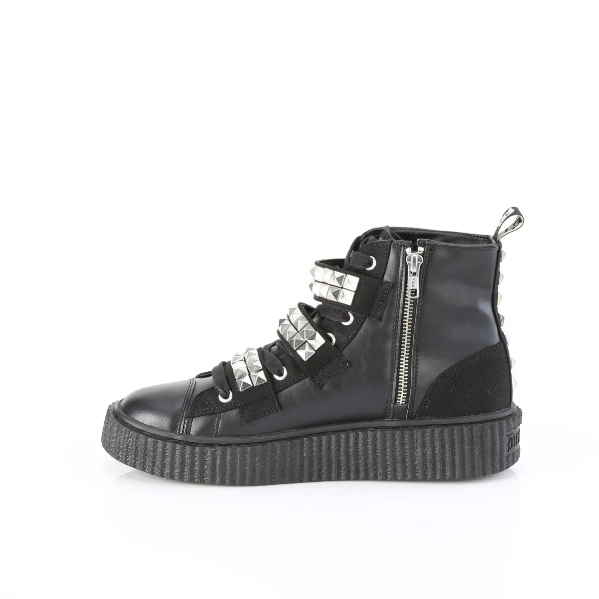 SNEEKER-225  Black Canvas-Vegan Leather