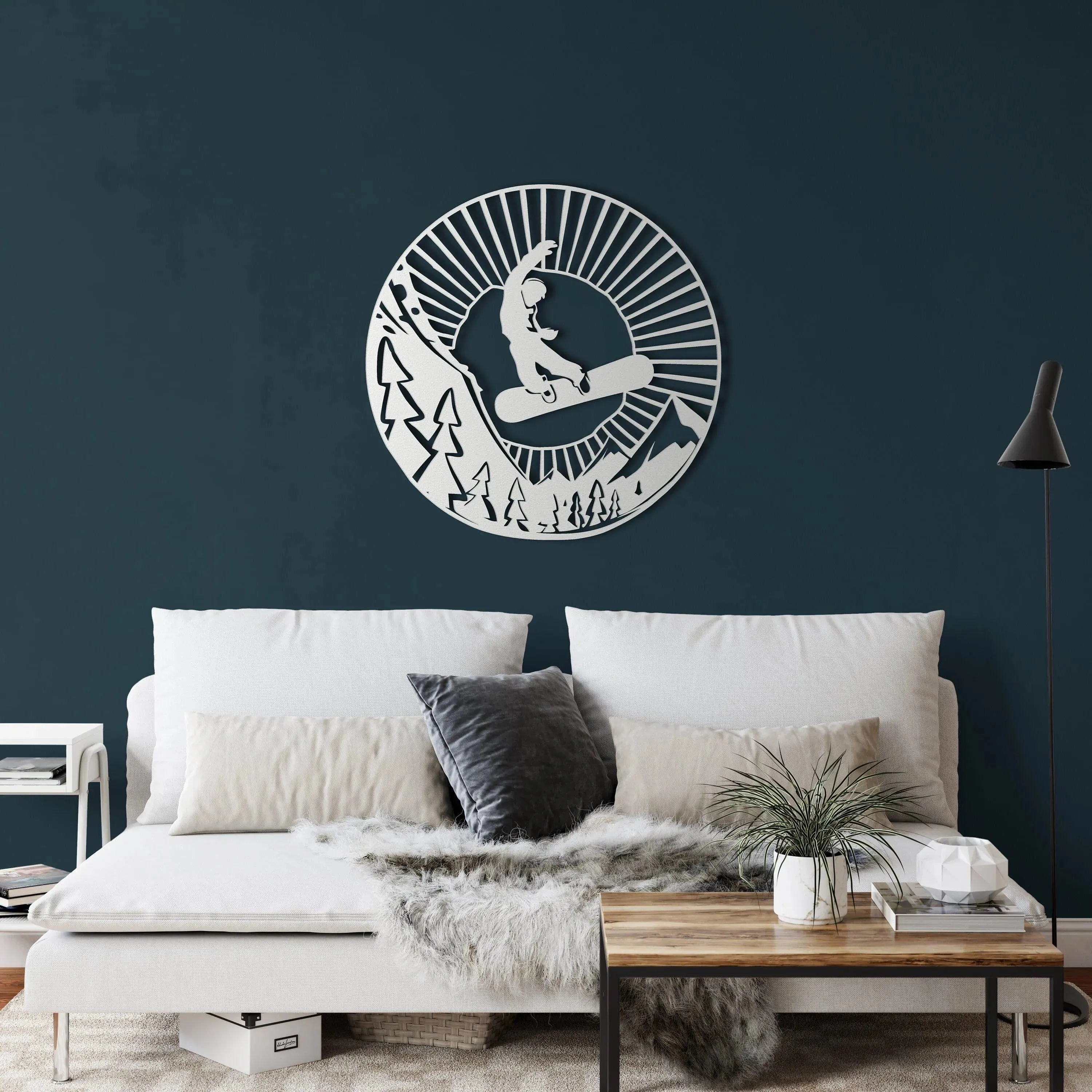 Snowboarder Metal Wall Decor